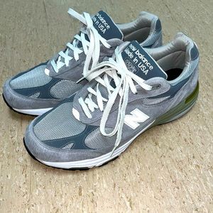 New Balance 993 Made in USA Gray+White Running Shoes~Men’s Sz:13 2e/wide~In Euc!